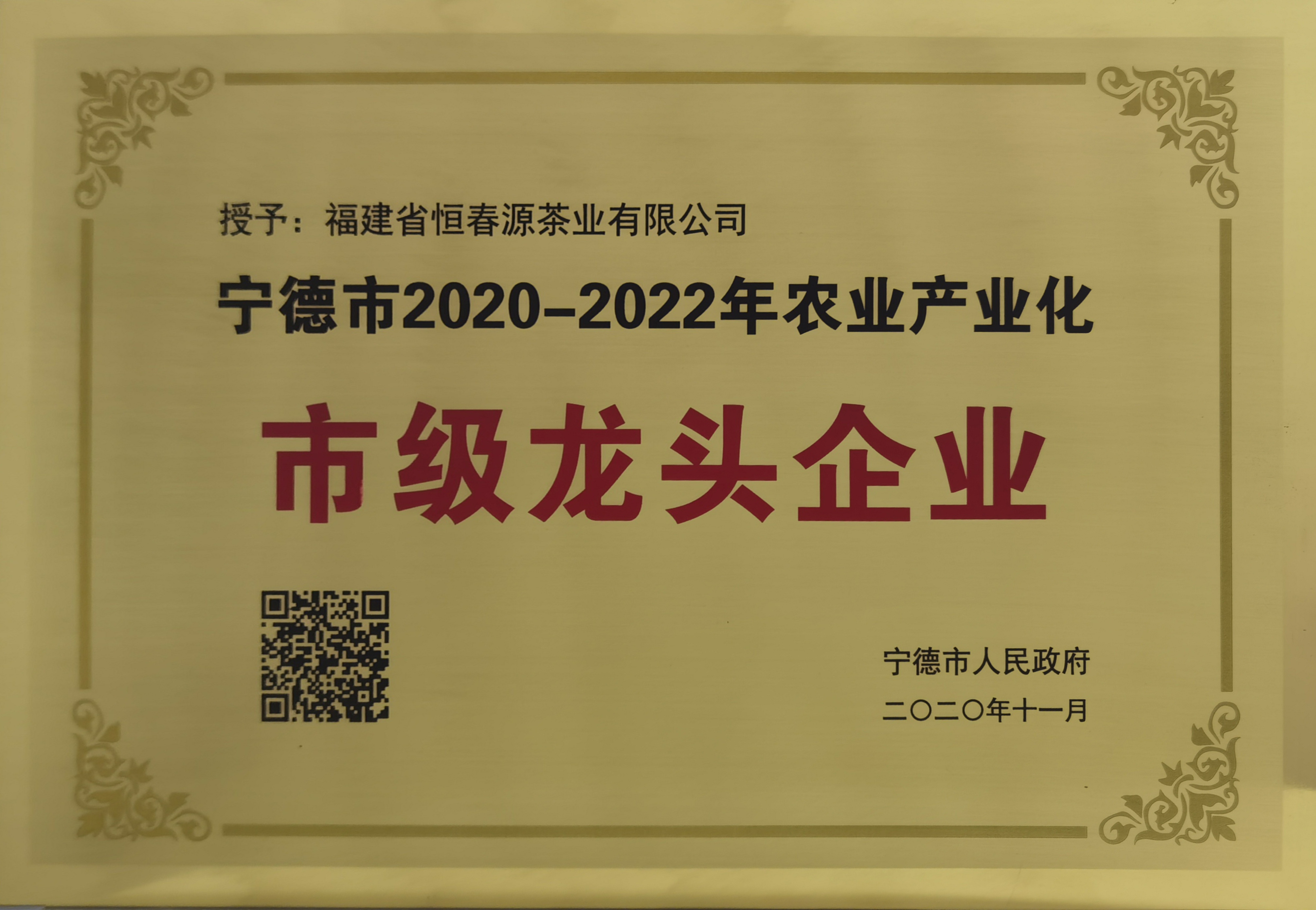 2020-2022年市級龍頭企業